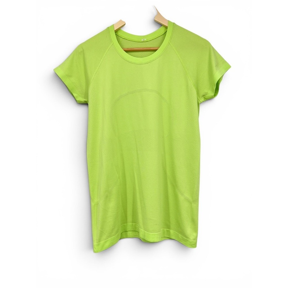 Lululemon Swiftly Tech Short Sleeve 2.0 Lime Green Neon Mesh Running Shirt 10